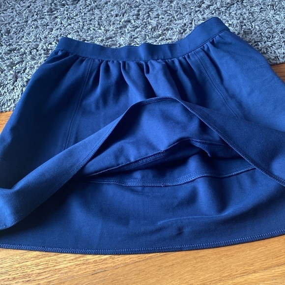 Madewell Navy Blue Ponte Swivel Mini Pleaded Side Zipper Snap Size 4 - Picture 5 of 16